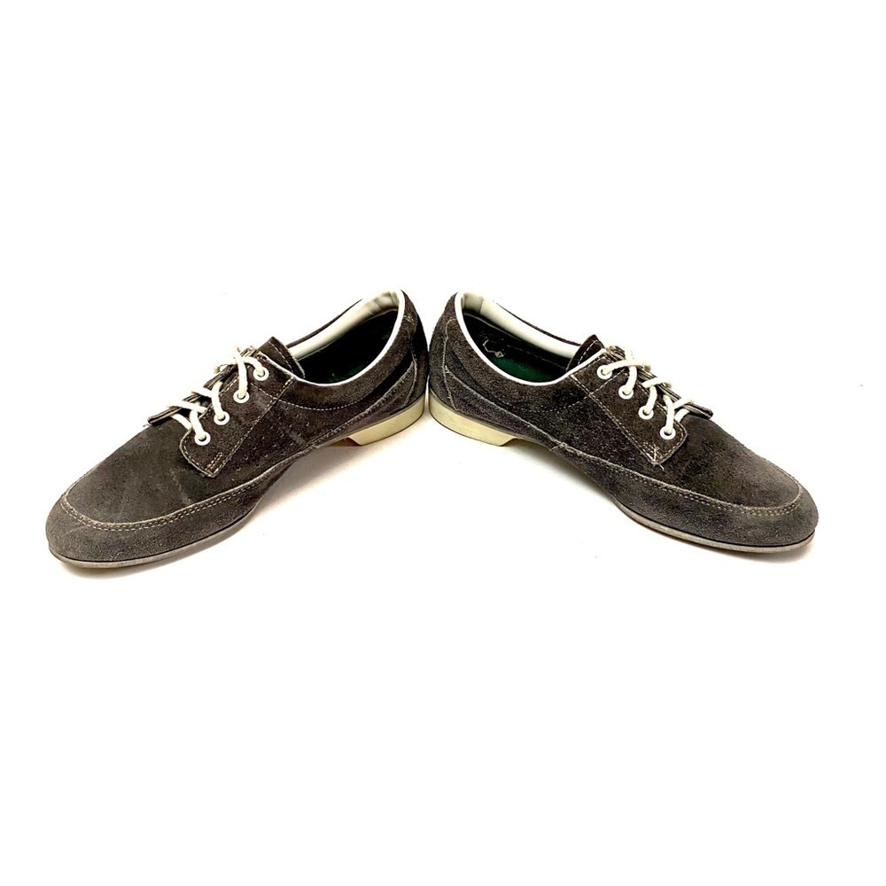 Vintage 1970s gray suede lace up oxford shoes - Picture 5 of 7